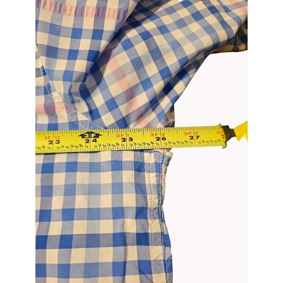 Mens Vineyard Vines Performance Harbor Shirt Fishing Pink Blue Gingham sz XL - Picture 11 of 12